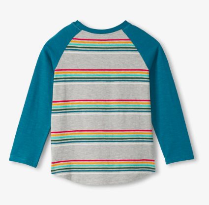 Hatley Retro Stripe Long Sleeve Raglan Tee