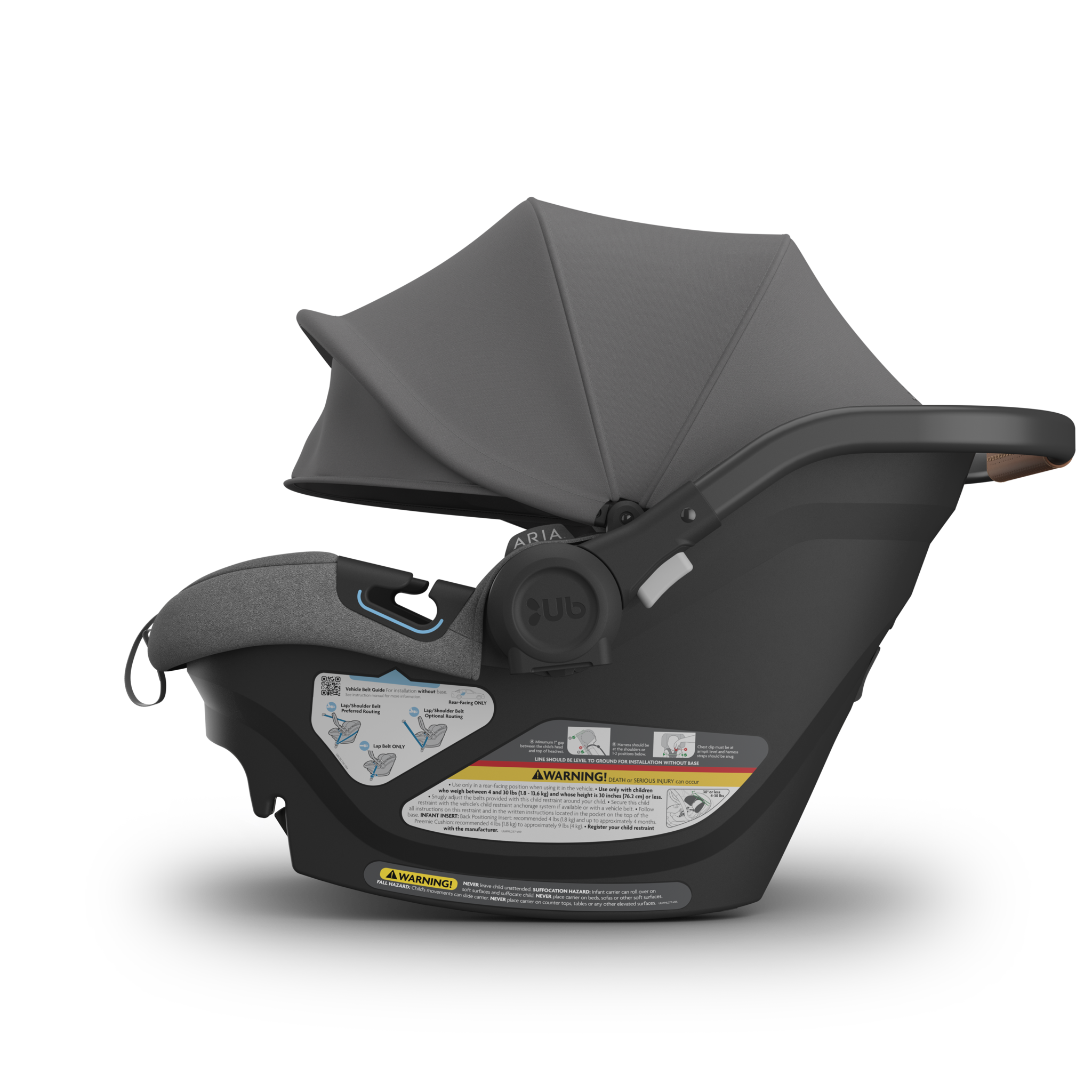 UPPAbaby UPPAbaby ARIA V2 Infant Carseat - Greyson (Grey Melange)