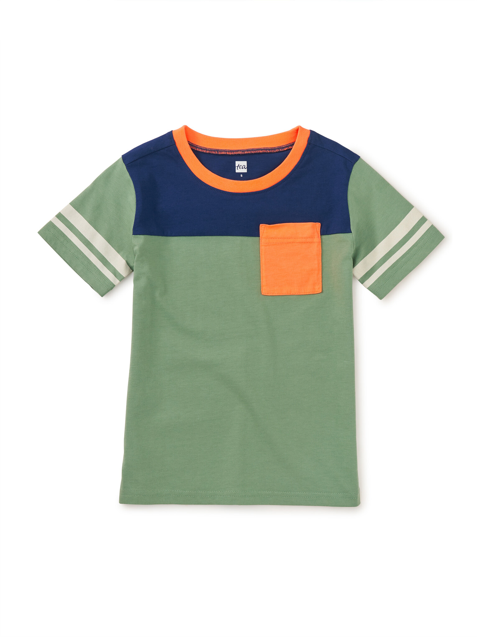 Tea Collection Sporty Pocket Tee - Thyme