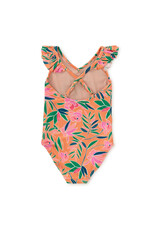 Tea Collection Ruffle  One-Piece Swimsuit - Tropical
