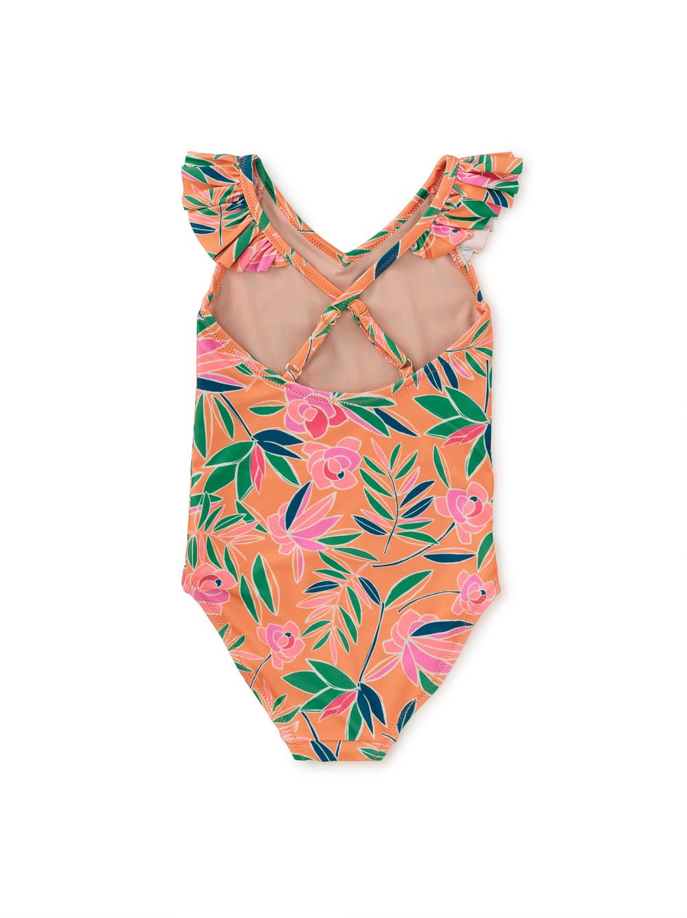 Tea Collection Ruffle  One-Piece Swimsuit - Tropical