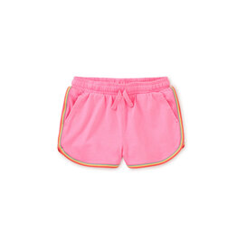 Tea Collection Rainbow Binding Track Shorts - Sachet Pink