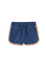 Tea Collection Rainbow Binding Track Shorts - Cobalt