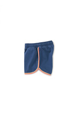 Tea Collection Rainbow Binding Track Shorts - Cobalt