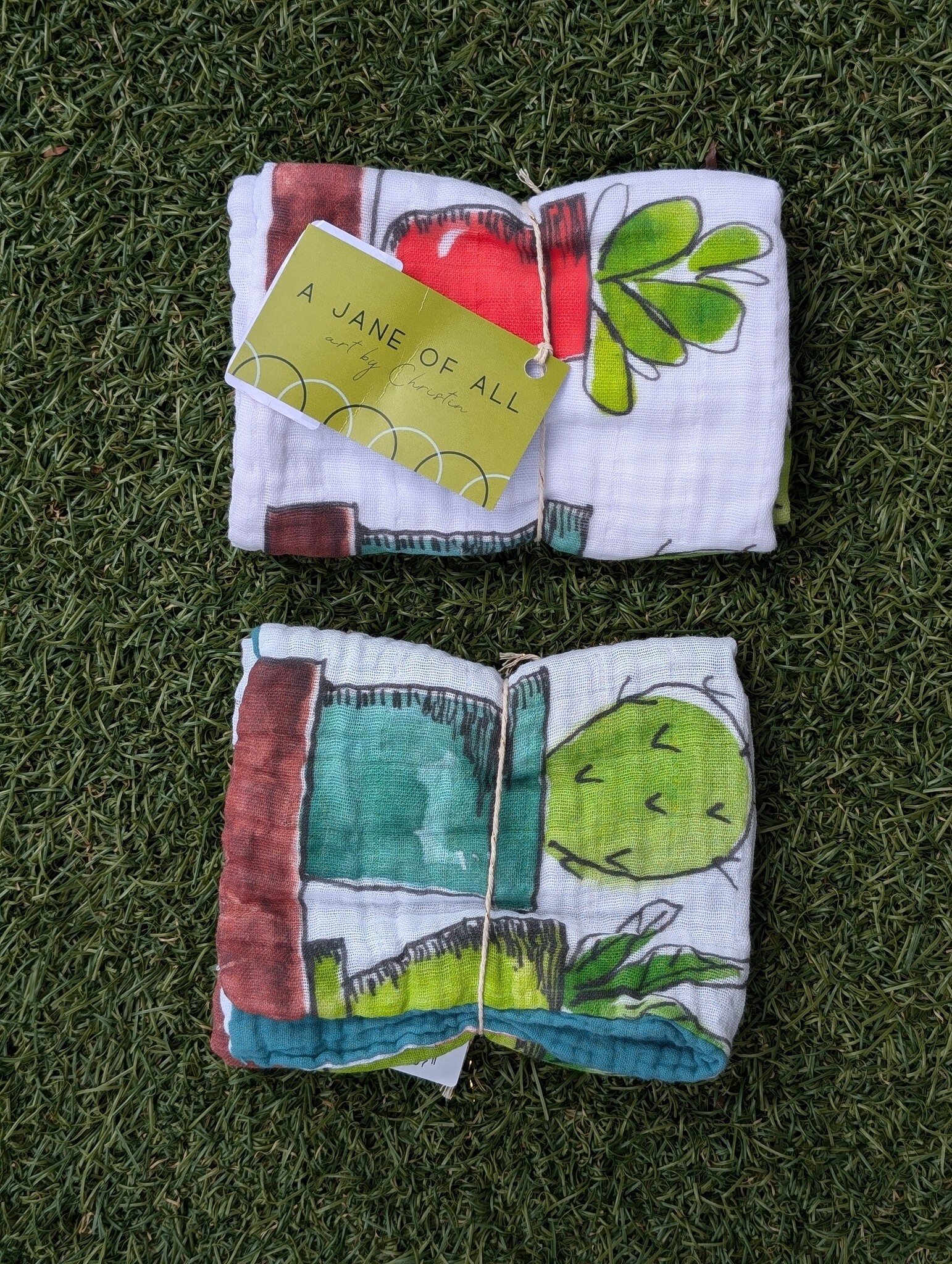 A Jane of All A Jane of All Handmade Burp Cloth - Hey, Shells!