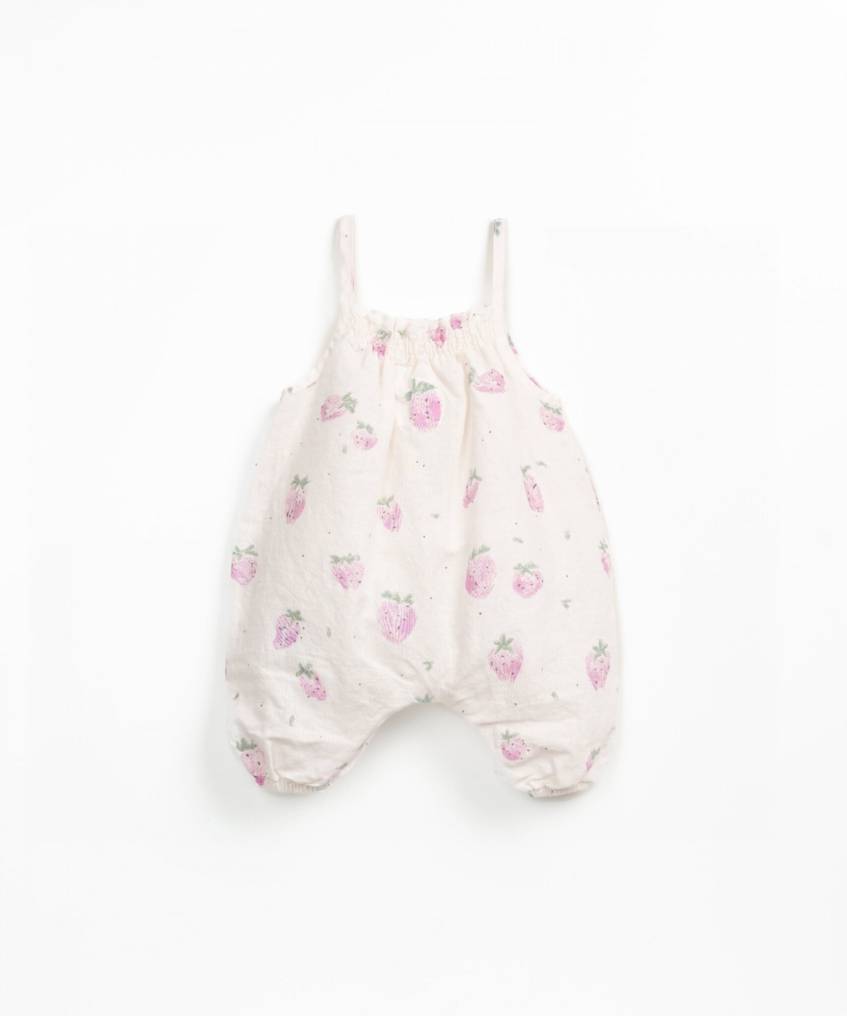 Play Up Strawberry Organic Cotton Ruffle Top Romper