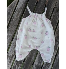 Play Up Strawberry Organic Cotton Ruffle Top Romper