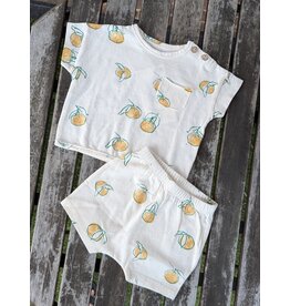 Play Up Pomelo Organic Cotton Tee & Shortie Set