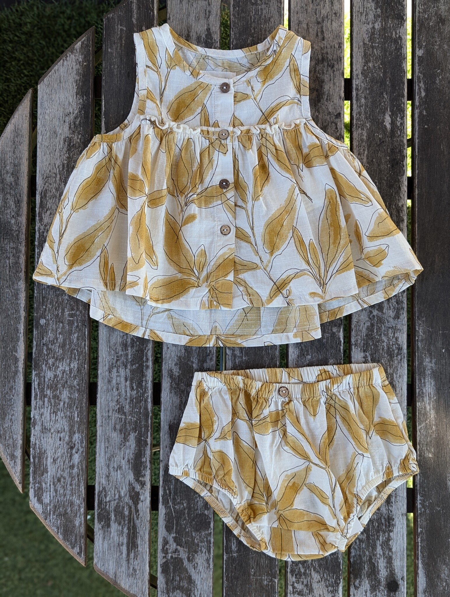Play Up Banana Leaf Tunic & Bloomer Set