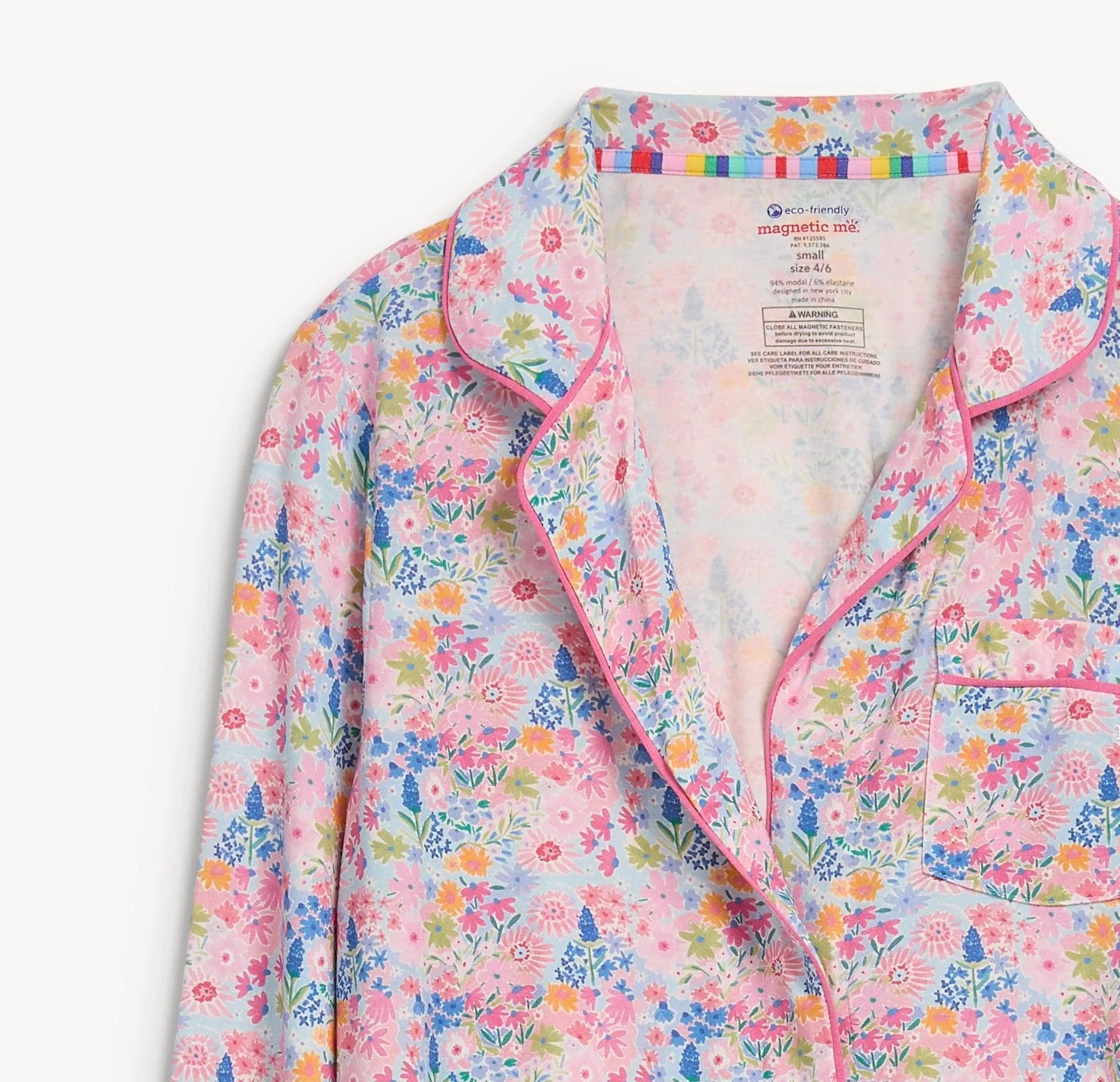 Magnificent Baby Magnetic Me Bamboo Pajama Set - Lily Floral