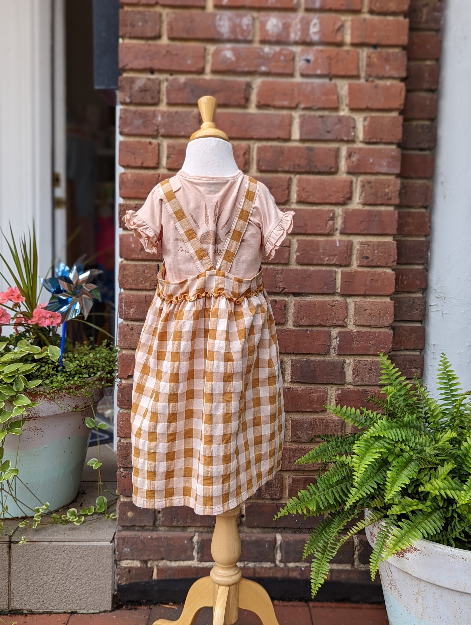 Play Up Picnic Sundress - Pink/Sun Check