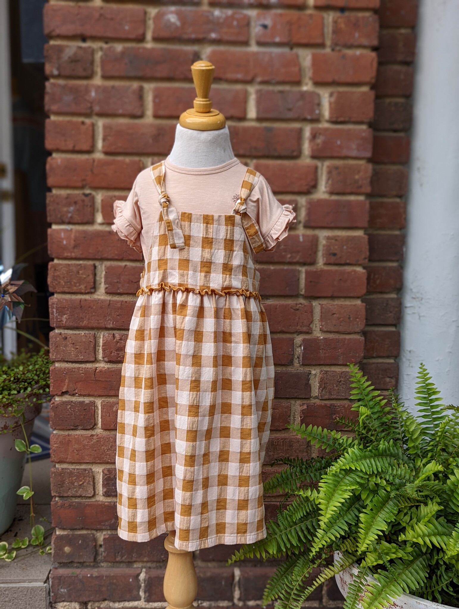 Play Up Picnic Sundress - Pink/Sun Check