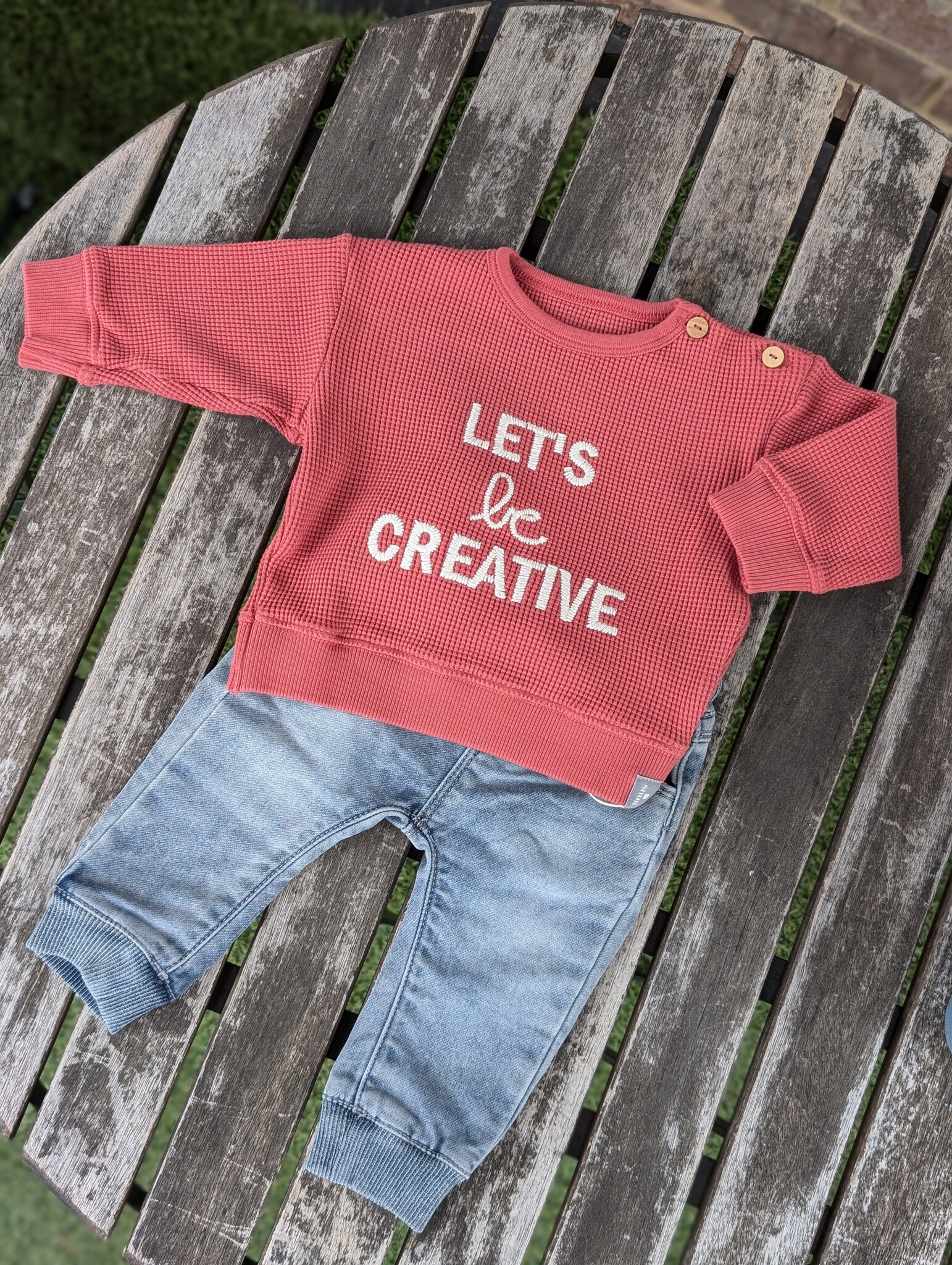 Snug Let's Be Creative Waffle Sweatshirt