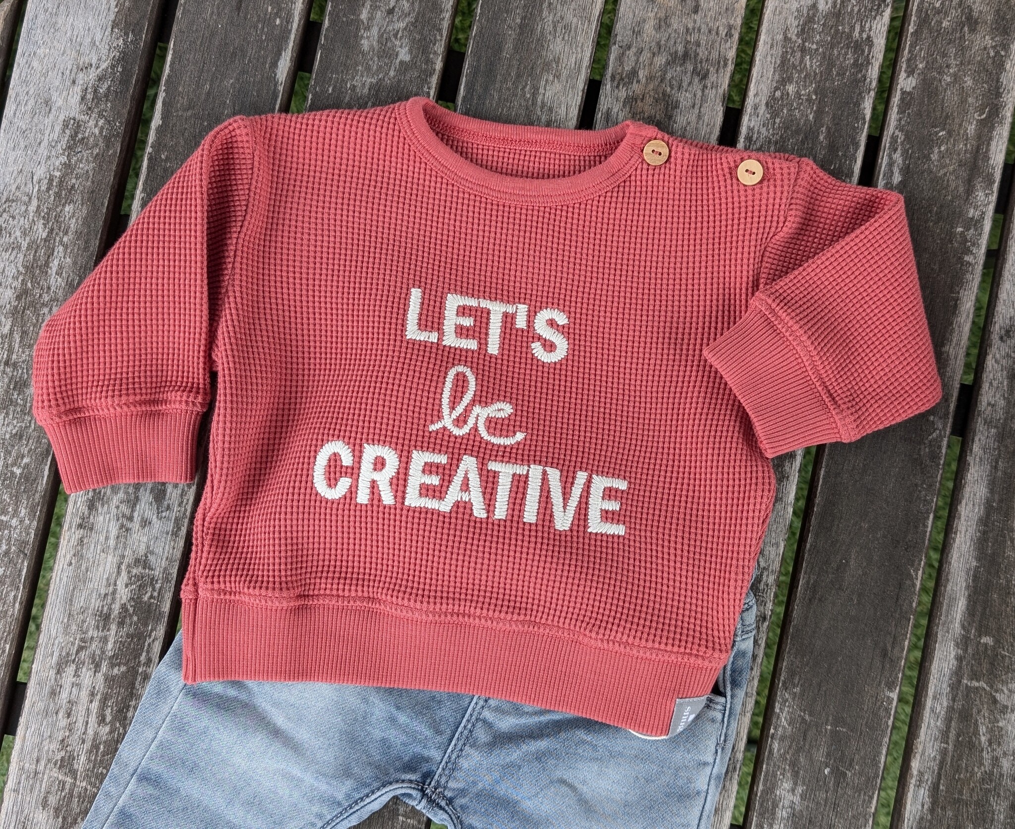 Snug Let's Be Creative Waffle Sweatshirt