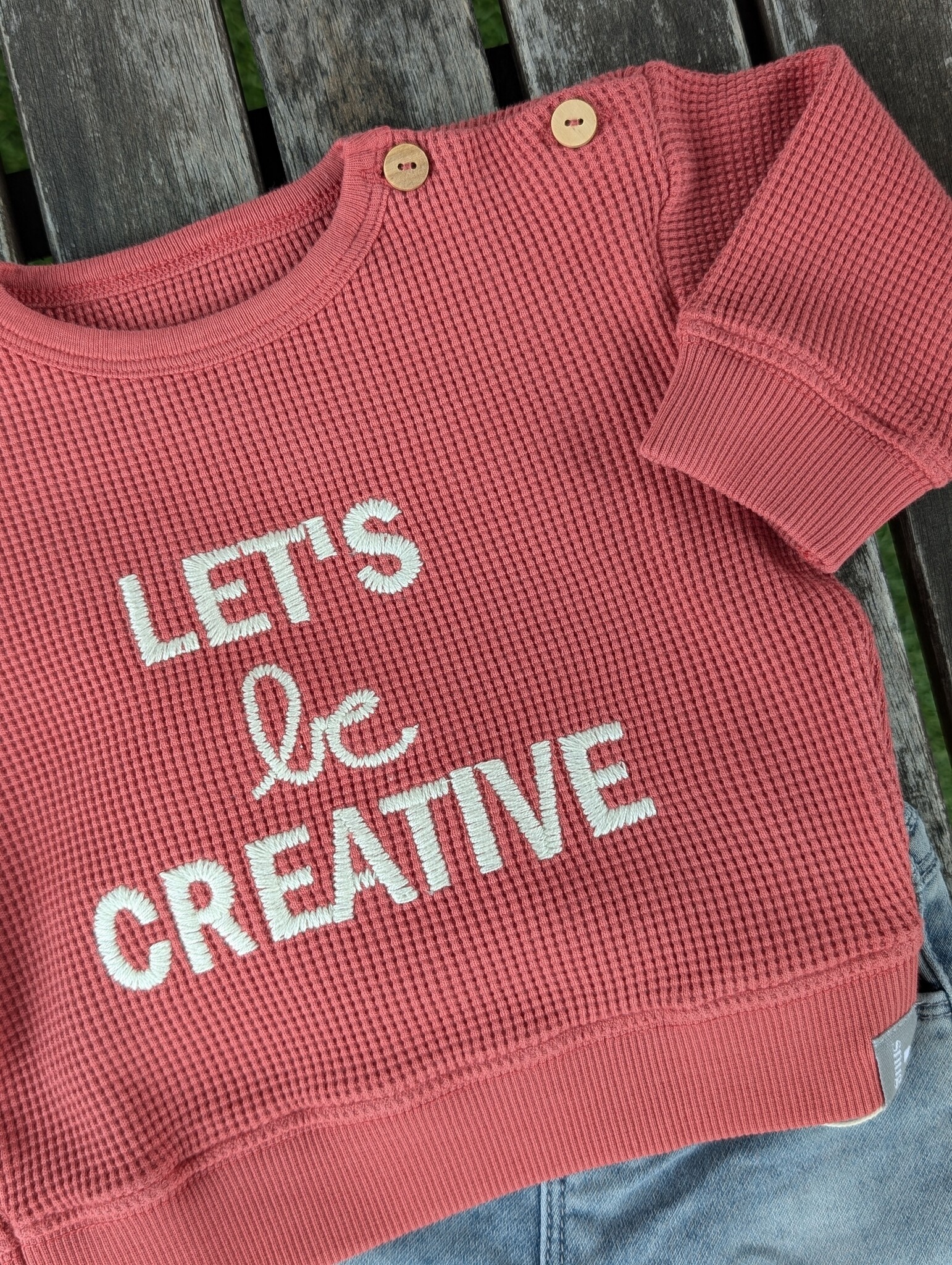Snug Let's Be Creative Waffle Sweatshirt