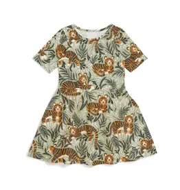 Winter Water Factory Winter Water Factory Organic Cotton Dress - Dreaming Tigers (Grass)