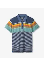 Hatley Cool Stripes Polo Tee - Nautical