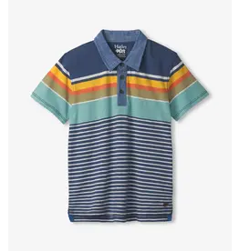 Hatley Cool Stripes Polo Tee - Nautical