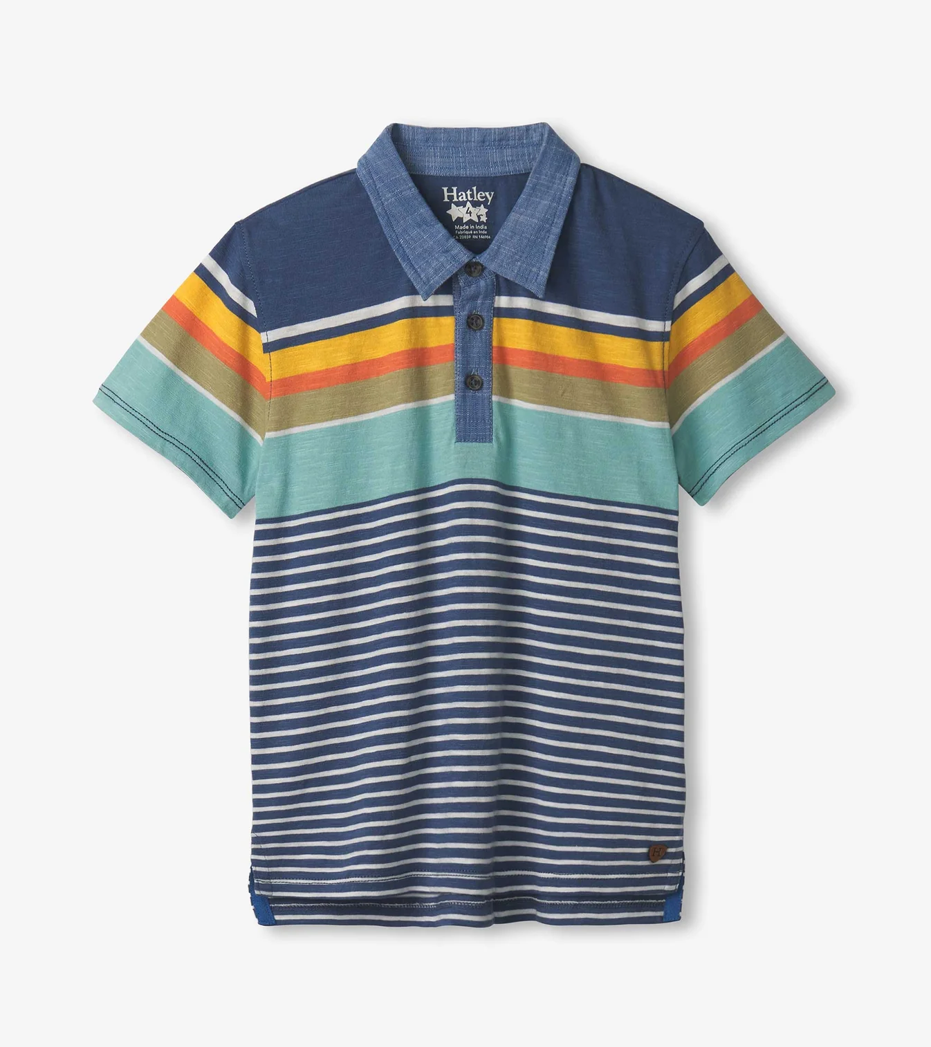 Hatley Cool Stripes Polo Tee - Nautical