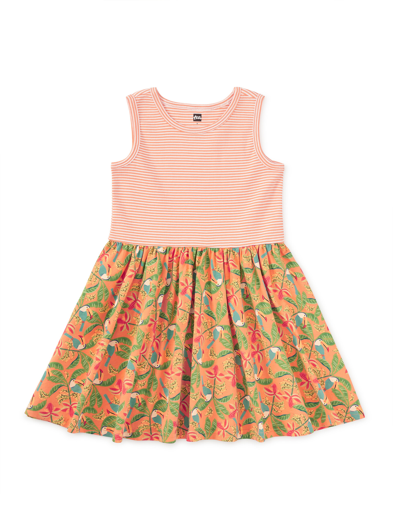 Tea Collection Toucan in Banana Palm Tank Skirted Dress