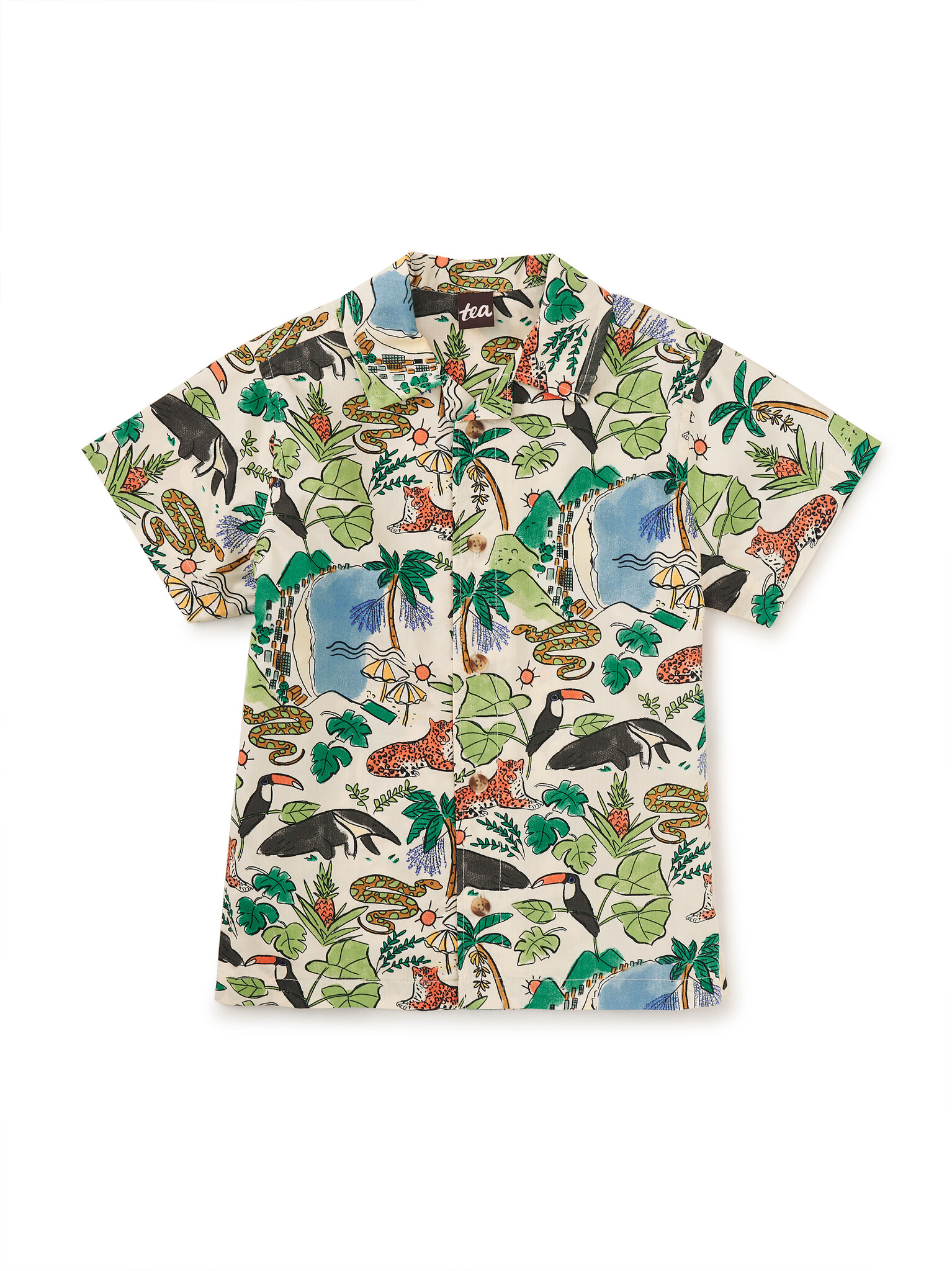 Tea Collection Rio Animal Printed Camp Shirt