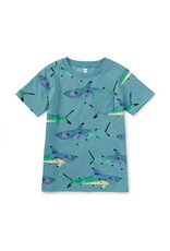 Tea Collection Painted Shark Pocket Tee