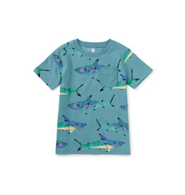 Tea Collection Painted Shark Pocket Tee