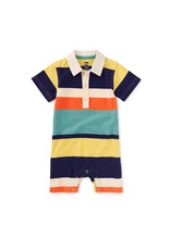 Tea Collection Polo Baby Romper - Patina