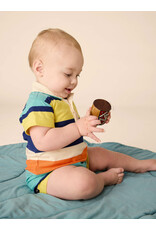 Tea Collection Polo Baby Romper - Patina