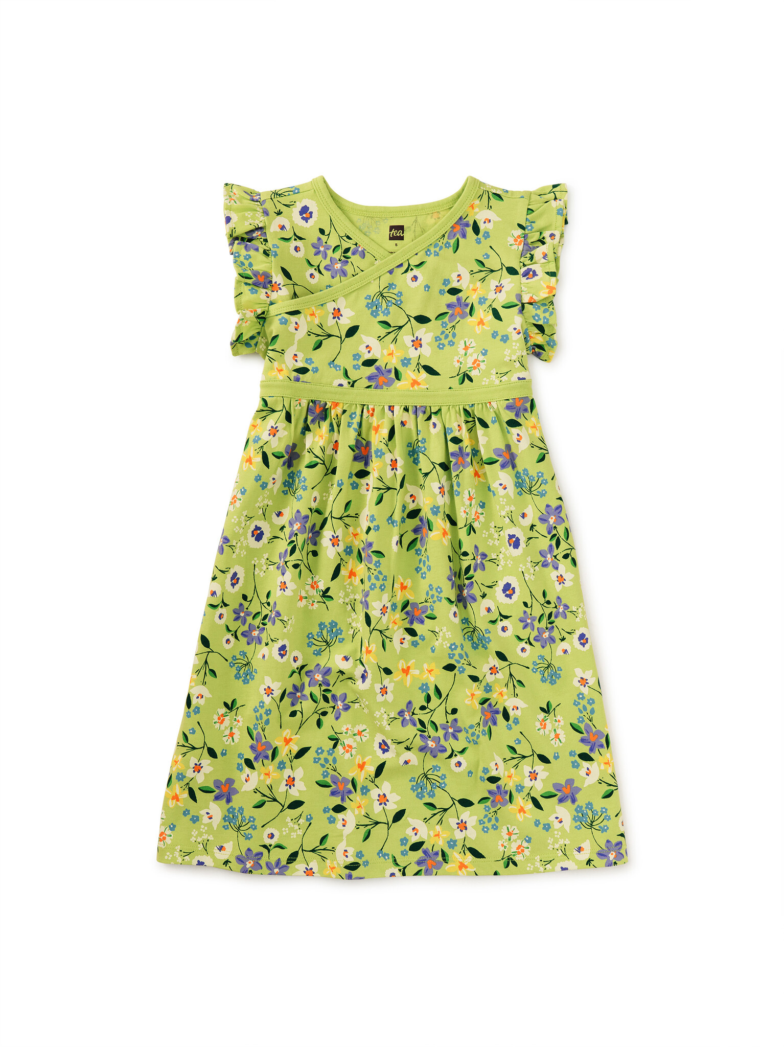 Tea Collection Wrap Neck Dress - Mexican