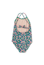 Tea Collection Cross Back One Piece Swimsuit - Orchid Ditsy Print
