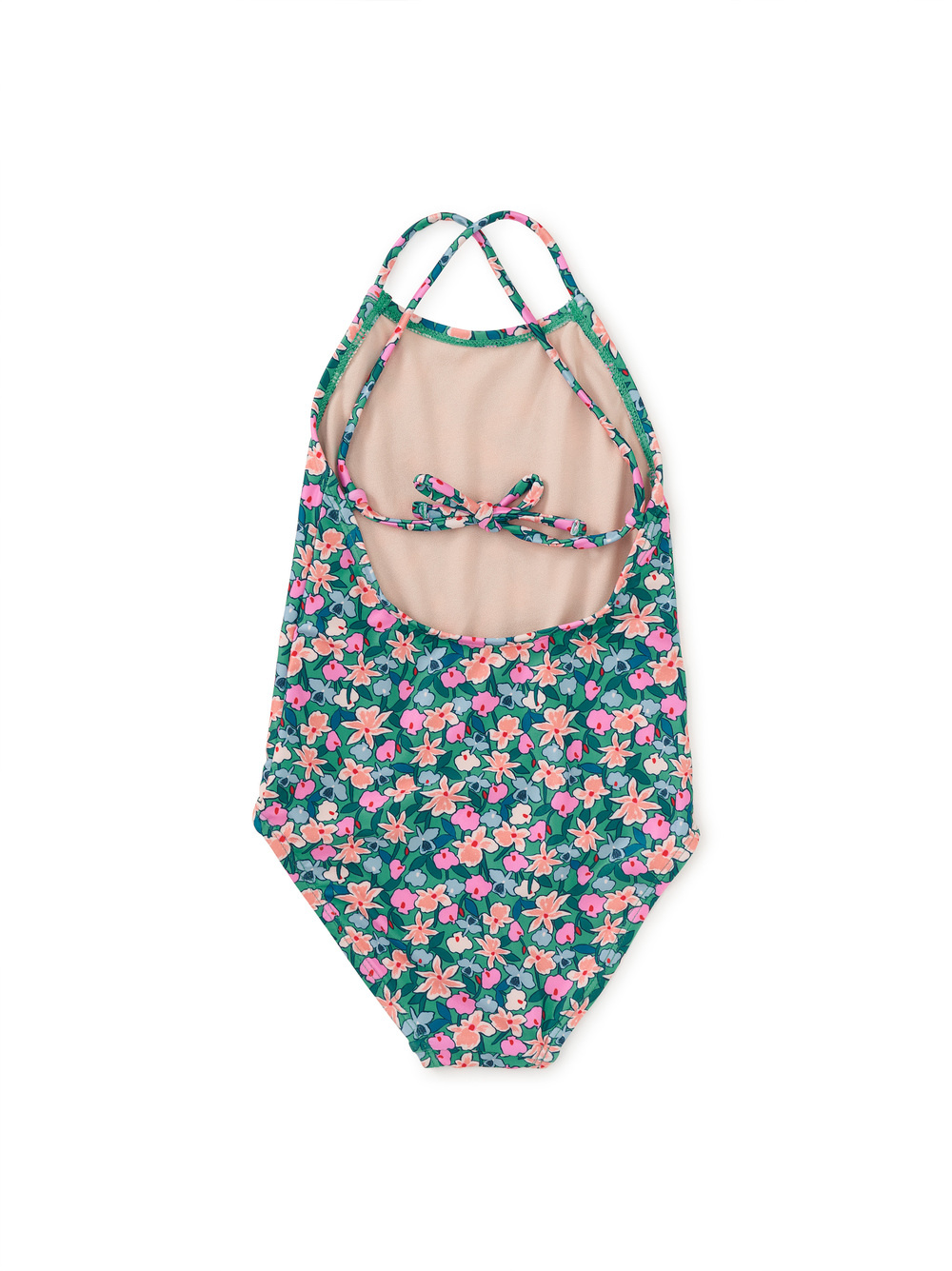 Tea Collection Cross Back One Piece Swimsuit - Orchid Ditsy Print