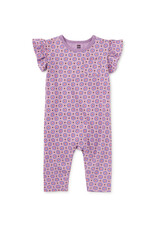 Tea Collection Ruffle Sleeve Baby Romper - Korean Tiles