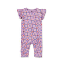 Tea Collection Ruffle Sleeve Baby Romper - Korean Tiles