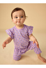 Tea Collection Ruffle Sleeve Baby Romper - Korean Tiles