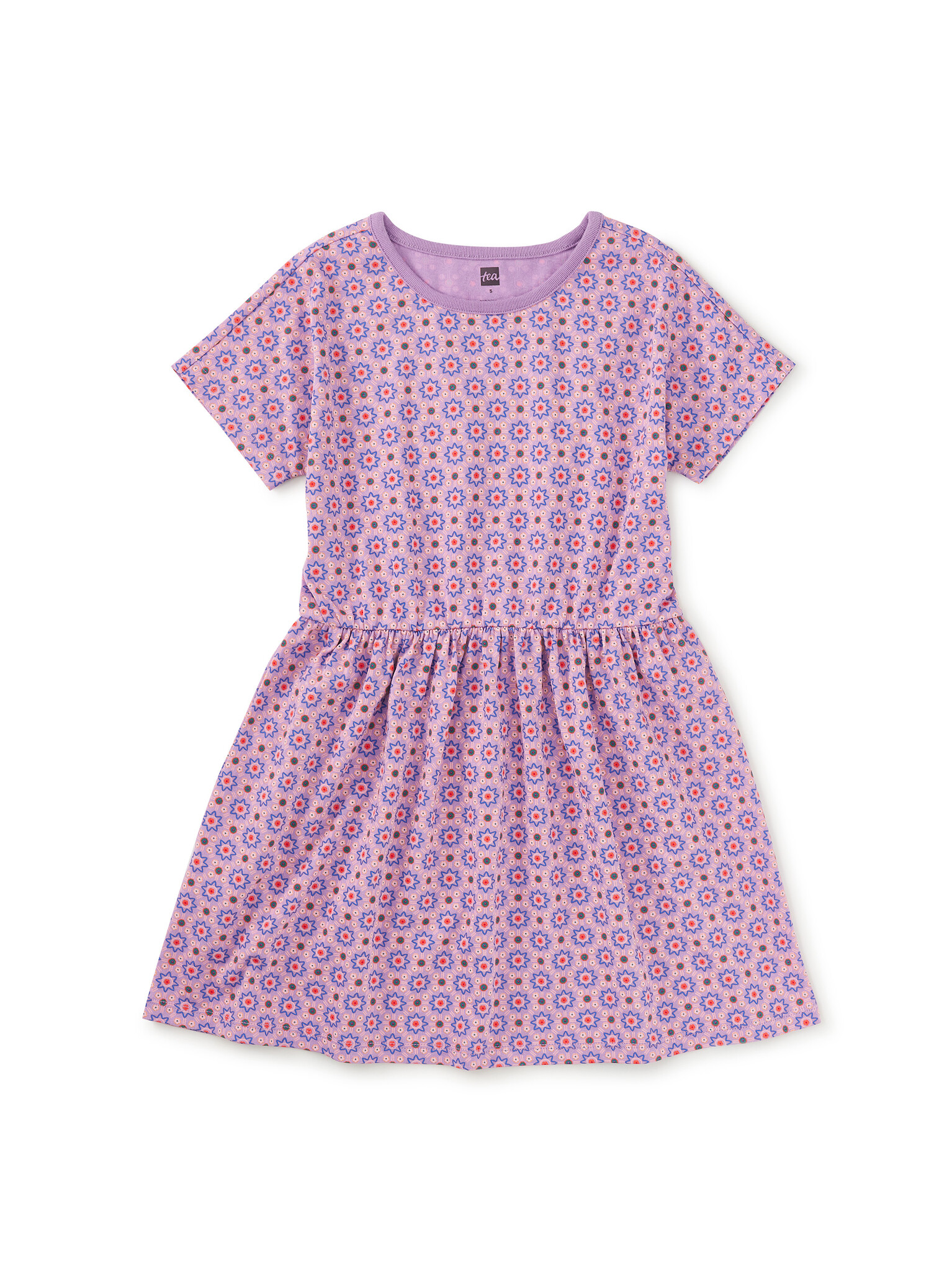 Tea Collection Short Sleeve Twirl Dress - Korean Tiles