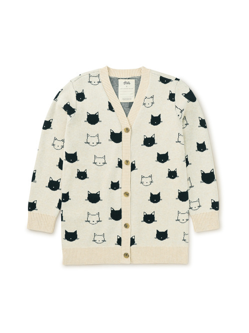 Tea Collection Turkish Cats Long Cardigan
