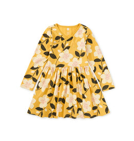 Tea Collection Plum Blossom Long Sleeve Wrap Dress