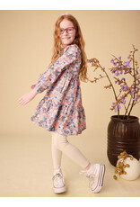 Tea Collection Japanese Mini Floral Corduroy Henley Shirtdress