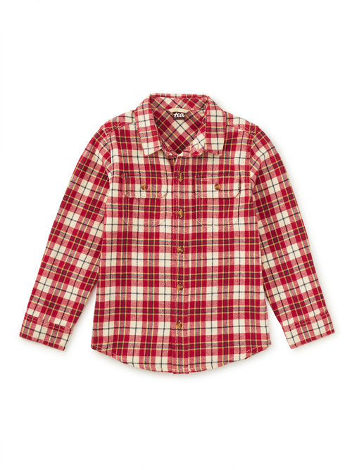 Tea Collection Flannel Button Up Shirt - Wilderness Plaid