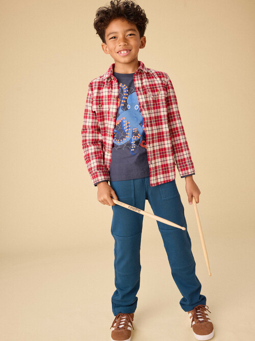 Tea Collection Flannel Button Up Shirt - Wilderness Plaid