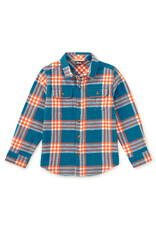 Tea Collection Flannel Button Up Shirt - Straw