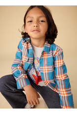 Tea Collection Flannel Button Up Shirt - Straw