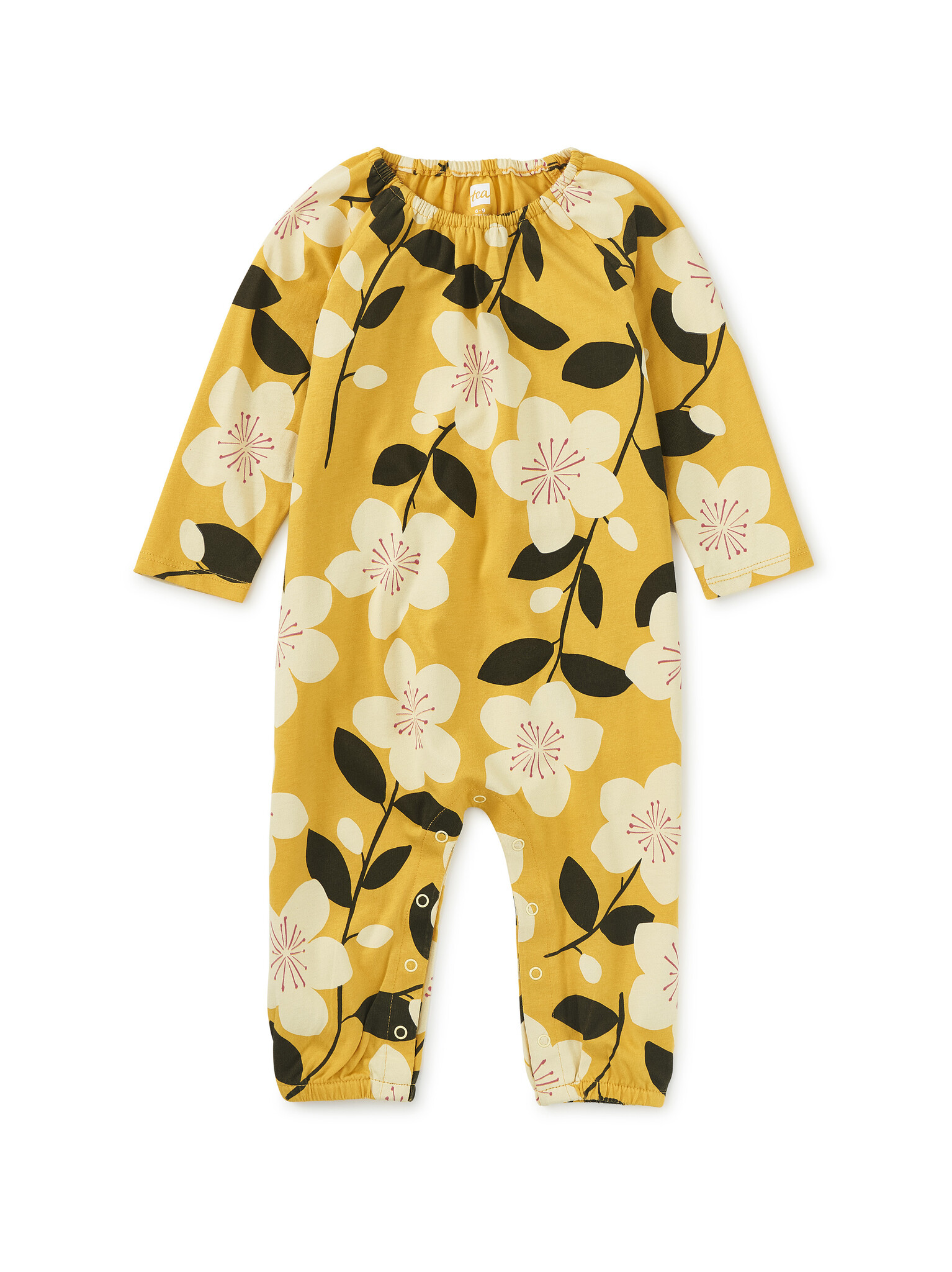 Tea Collection Metallic Tile Raglan Sleeve Baby Romper