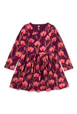 Tea Collection Jeju Island Long Sleeve Wrap Neck Dress