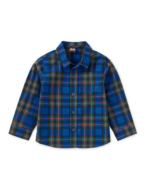 Tea Collection Busan Holiday Plaid Button Shirt