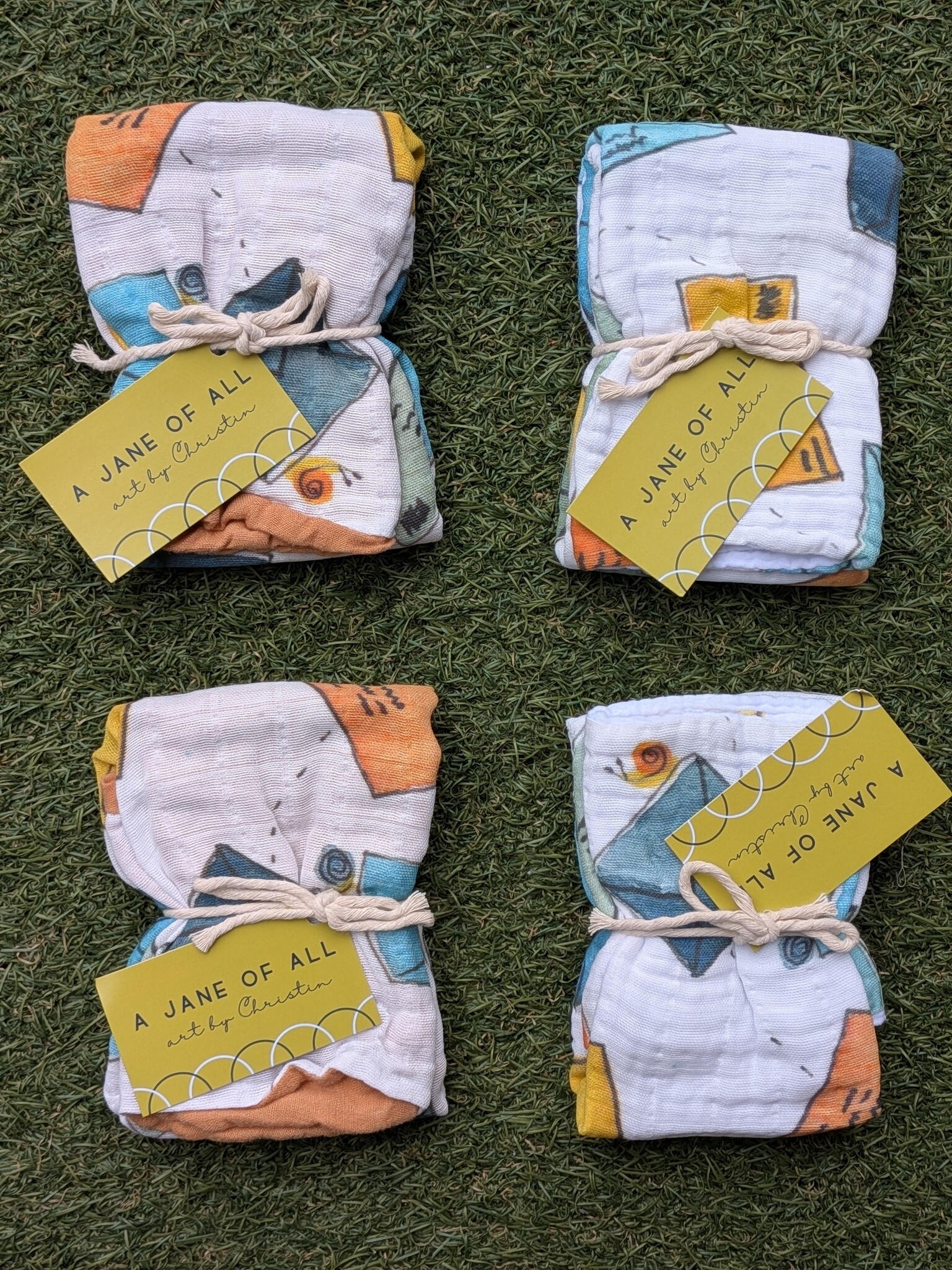 A Jane of All A Jane of All Handmade Burp Cloth - Mail Room