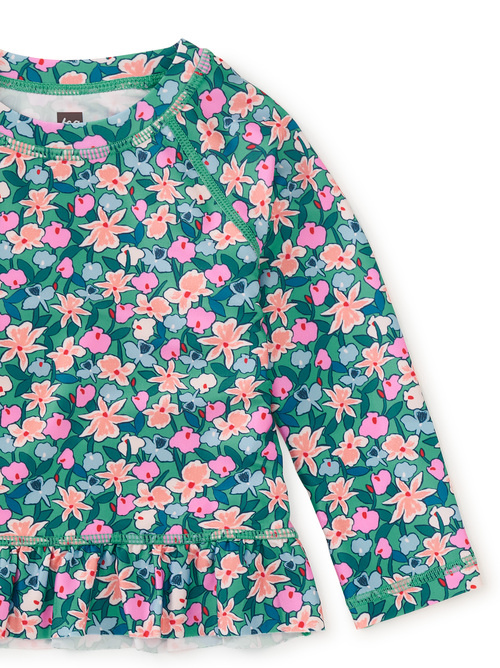 Tea Collection Rash Guard Baby Swim Set - Orchid Ditsy Print