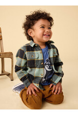 Tea Collection Flannel Button Up Shirt - Forest  Plaid