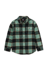 Tea Collection Flannel Button Up Shirt - Forest  Plaid